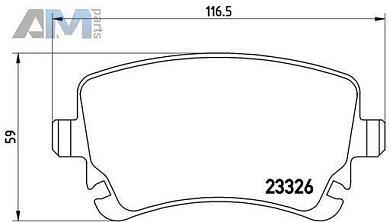 Задние тормозные колодки BREMBO P85076 для Audi A4 (B7) 2005-2009