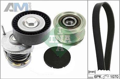 Комплект замены ремня генератора INA (529047520) на Volkswagen CC (2008-2018) 2.0TDI