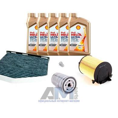 Комплект фильтров для ТО-1_3 Octavia A4 Tour 1.6 с маслом Shell 5W40