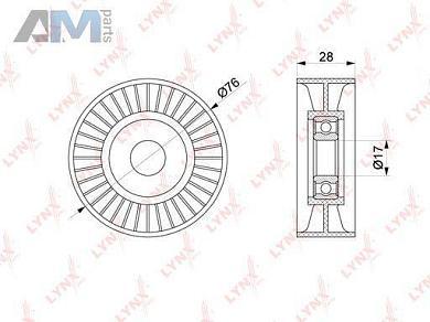 Ролик натяжного механизма LYNX для Mercedes E200 1.8 л. (163 л.с.) PB-5218