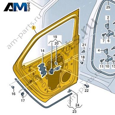 Задняя правая дверь Volkswagen id3 2020-2024 10A833056GКупить заднюю правую дверь 10A833056G для Фольксваген id3 2020-2024 по минимальной цене