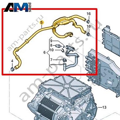 Трубка ОЖ с шлангом ОЖ Volkswagen id3 2020-2024 1EA121058DКупить трубку ОЖ с шлангом ОЖ 1EA121058D для Фольксваген id3 2020-2024- гарантия наличия