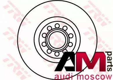Диск тормозной передний 312x25 Ауди А4 (В6) DF4262S TRW