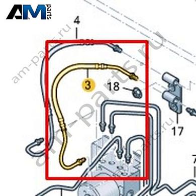 Тормозная трубка Volkswagen AMAROK 2017-2022 2H4614739AКупить тормозную трубку 2H4614739A на Фольксваген Амараок 2017-2022- спец. Цена