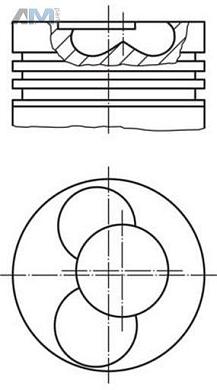 Комплект поршней MAHLE/KNECHT (0282100) Volkswagen Touareg I (2003-2010) 2.5TDI