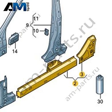 Порог Volkswagen T-Roc 2018-2024 2GA809377Купить порог 2GA809377 Фольксваген Т-рок 2018-2024 по минимальной цене