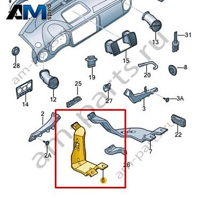 Воздуховод VAG 1KM819805Купить воздуховод 1KM819805 на Фольксваген/Ауди/Шкоду- выгодные цены