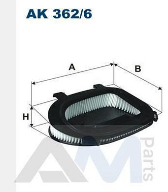 Воздушный фильтр FILTRON (AK362/6)  BMW X3 (F25) 18d N47N