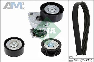 Комплект ремня с натяжителем (INA) 529044410 для Mb E-klasse 2009-2016 IV (W212) E200CGI (184 л.с.)