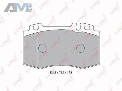 Колодки тормозные передние LYNX для Mercedes E-klasse 2002-2009 III (W211) BD-5324