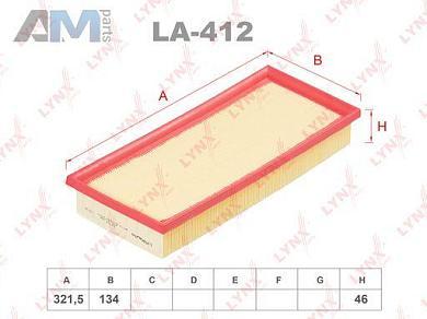 Воздушный фильтр LYNX для Mercedes GLS 500/63 AMG LA-412