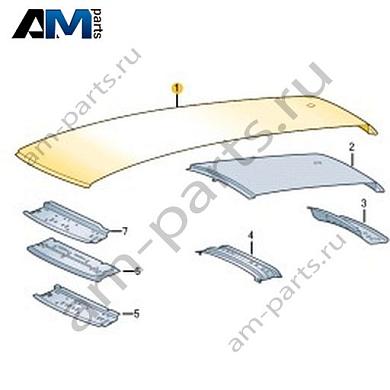 Крыша Volkswagen Taigo 2022-2024 2G6817111Купить крышу 2G6817111 для Фольксваген Тайго 2022-2024- бесплатная доставка