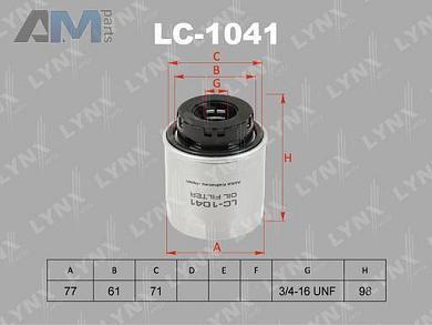 Масляный фильтр LYNX для Fabia Mk2/Mk3 1.6 MPI BTS CFNA CLSA (105 л.с.) LC-1041
