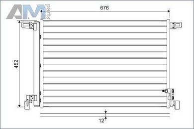 Радиатор кондиционера VALEO (822609) для Audi A7 (4K) 2018-2026 3.0TDI