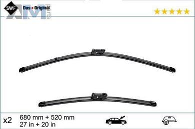 Комплект щеток стеклоочистителя (117048) SWF на Audi A8 (D4) 2010-2017