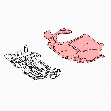 Защита двигателя задняя часть A2125245130 Mercedes E-klasse W212