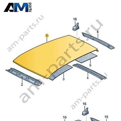 Крыша Volkswagen Jetta VII 2020-2024 17A817111Купить крышу 17A817111 на Фольксваген Джетта VII 2020-2024- бесплатная доставка