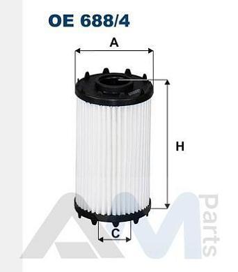 Масляный фильтр Filtron OE688/4 на Audi Q8 (2018-2023) 3.0TFSI (55TFSI)