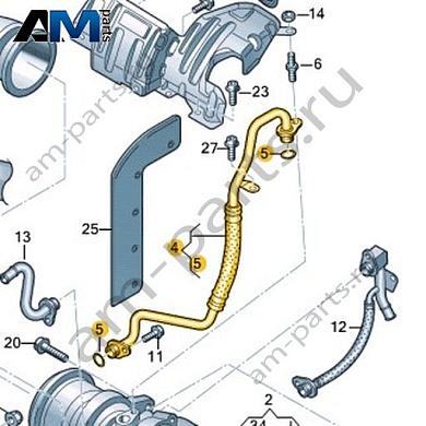 Масляная трубка VAG 06K145778ASКупить масляную трубку 06K145778AS на Фольксваген/Ауди/Шкоду- гарантия наличия