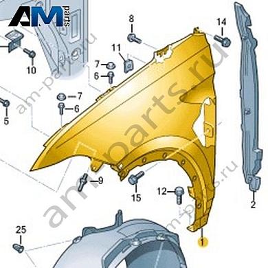 Переднее левое крыло Volkswagen T-Roc Cross 2019-2024 2GM821105BКупить переднее левое крыло 2GM821105B на Фольксваген Т-рок Кросс 2019-2024- бесплатная доставка