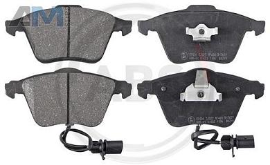 Передние тормозные колодки ABS 37426 на Skoda 3T (2008-2015)