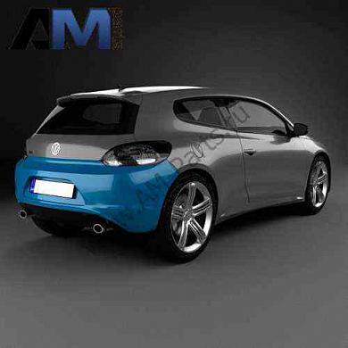 Задний бампер с датчиками парковки Сирокко (2009-2015) 1K8807417NGRU