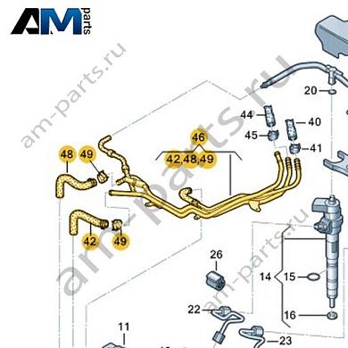 Комплект топливных трубок VAG 04L201360ABКупить комплект топливных трубок 04L201360AB для Фольксваген/Ауди/Шкода- гарантия наличия