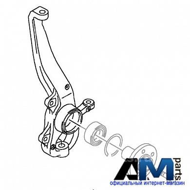 Кулак поворотный правый ф-88 мм. Amarok 2H0407258J