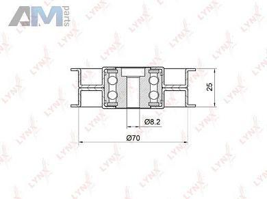 Ролик направляющий LYNX для Mercedes GLK 2008-2015 (X204) PB-7019