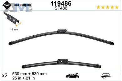Комплект щеток стеклоочистителя (119486) SWF для Skoda Kodiaq (2016-2025)