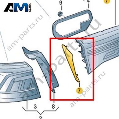 Накладка заднего фонаря Volkswagen T-Roc 2018-2024 2GA945309Купить накладку заднего фонаря 2GA945309 Фольксваген Т-рок 2018-2024- минимальная цена