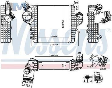 Интеркуллер NISSENS (961304) Audi Q8 (4M) 3.0TFSI