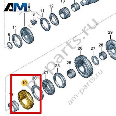 Свободно вращающаяся шестерня VAG 0CB311260AКупить свободно вращающуюся шестерню 0CB311260A Фольксваген/Ауди/Шкода- гарантия наличия