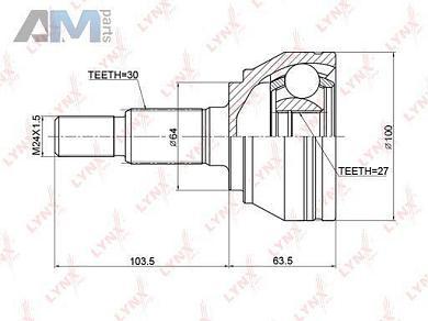 ШРУС наружный LYNX для Touareg 2003-2010 CO-3763