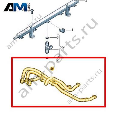 Комплект топливных трубок VAG 1C0133699AКупить комплект топливных трубок 1C0133699A для Фольксваген/Ауди/Шкода по минимальной цене