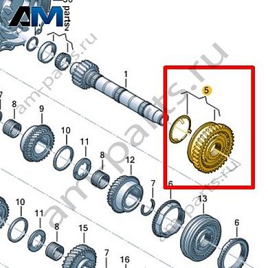 Ступица и муфта синхронизатора VAG 0CF311241EКупить ступицу и муфту синхронизатора 0CF311241E на Фольксваген/Ауди/Шкоду по минимальной цене
