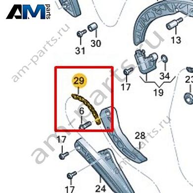 Цепь привода ГРМ VAG 059109106CКупить цепь привода ГРМ 059109106C Фольксваген/Ауди/Шкода на выгодных условиях