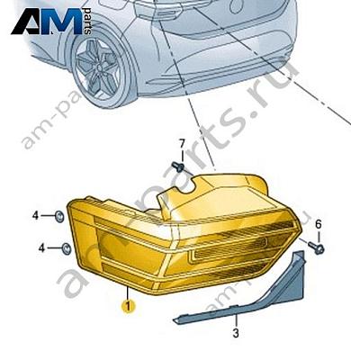 Светодиодный задний правый фонарь Volkswagen id3 2020-2024 10A945096BКупить светодиодный задний правый фонарь 10A945096B на Фольксваген id3 2020-2024- минимальная цена