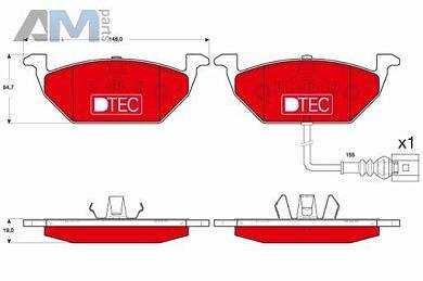 Передние керамические тормозные колодки TRW GDB1658DTE для Audi A3 (8P) 2003-2012