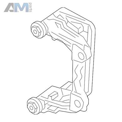 Скоба суппорта задняя S63 AMG (левая правая) на Mercedes C W205 (2014-2023) A2314230106