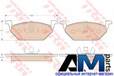 Колодки тормозные передние Фольксваген Поло 5 GDB1984 TRW