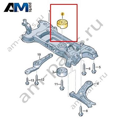 Сайлентблок VAG 1K0199868AJКупить сайлентблок 1K0199868AJ на Фольксваген/Ауди/Шкоду по минимальной цене