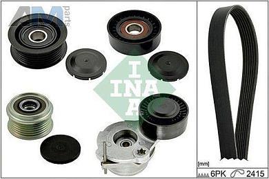 Комплект замены ремня генератора INA (529005510) на Audi A6 (С7) 2011-2018 3.0TDI