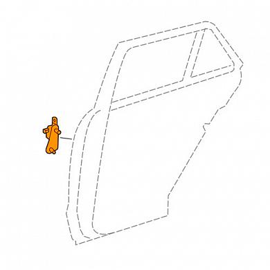 Петля задней правой двери верхняя Mercedes S-class W222 A2227300237