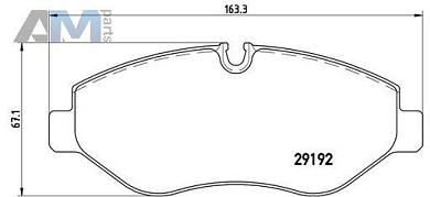 Передние тормозные колодки BREMBO P50085 на Volkswagen Crafter (2006-2016)