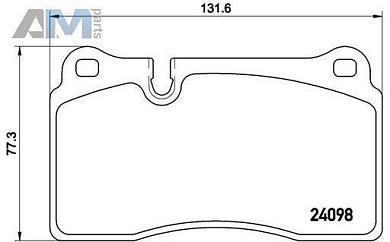 Передние тормозные колодки BREMBO P85110 на Volkswagen Touareg II (2011-2014)