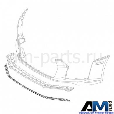 Молдинг бампера переднего на Audi R8 4S0807110B9B9