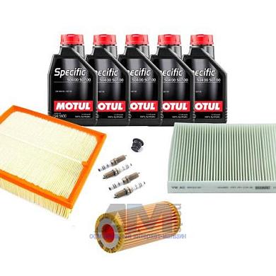 Комплект для ТО-2/4 для Audi A1 (8X) 1.8TFSI с маслом Motul 5W30