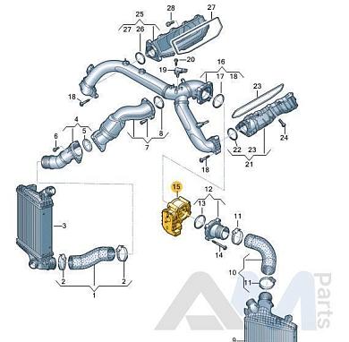 Дроссельная заслонка Volkswagen Touareg III (2018-2023) 3.0TFSI 06M133062L