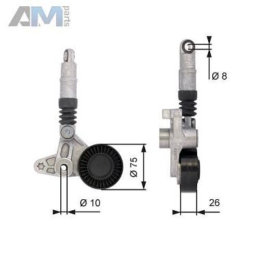 Натяжной ролик генератора GATES (T39099) Audi A6 (С6) 2004-2011 3.0TDI